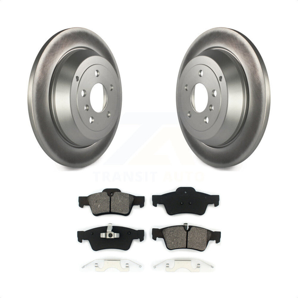 Rear Coated Disc Brake Rotors And Semi-Metallic Pads Kit For Mercedes-Benz ML350 R350 ML500 ML320 R500 R320 ML450 KGS-101374 by Transit Auto