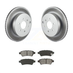 Rear Coated Disc Brake Rotors And Semi-Metallic Pads Kit For 2005-2012 Nissan Pathfinder KGS-101376