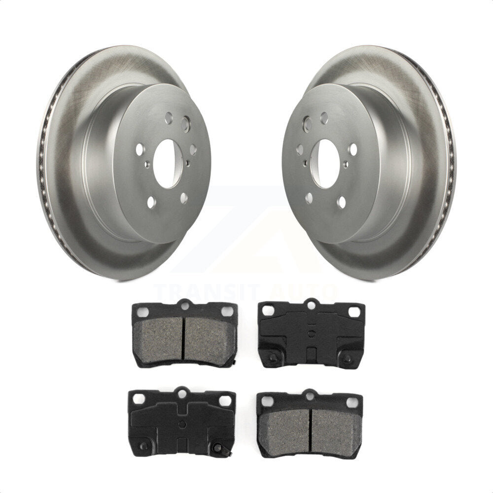 Rear Coated Disc Brake Rotors And Semi-Metallic Pads Kit For Lexus IS250 GS350 IS350 GS300 GS430 GS450h GS460 KGS-101387 by Transit Auto