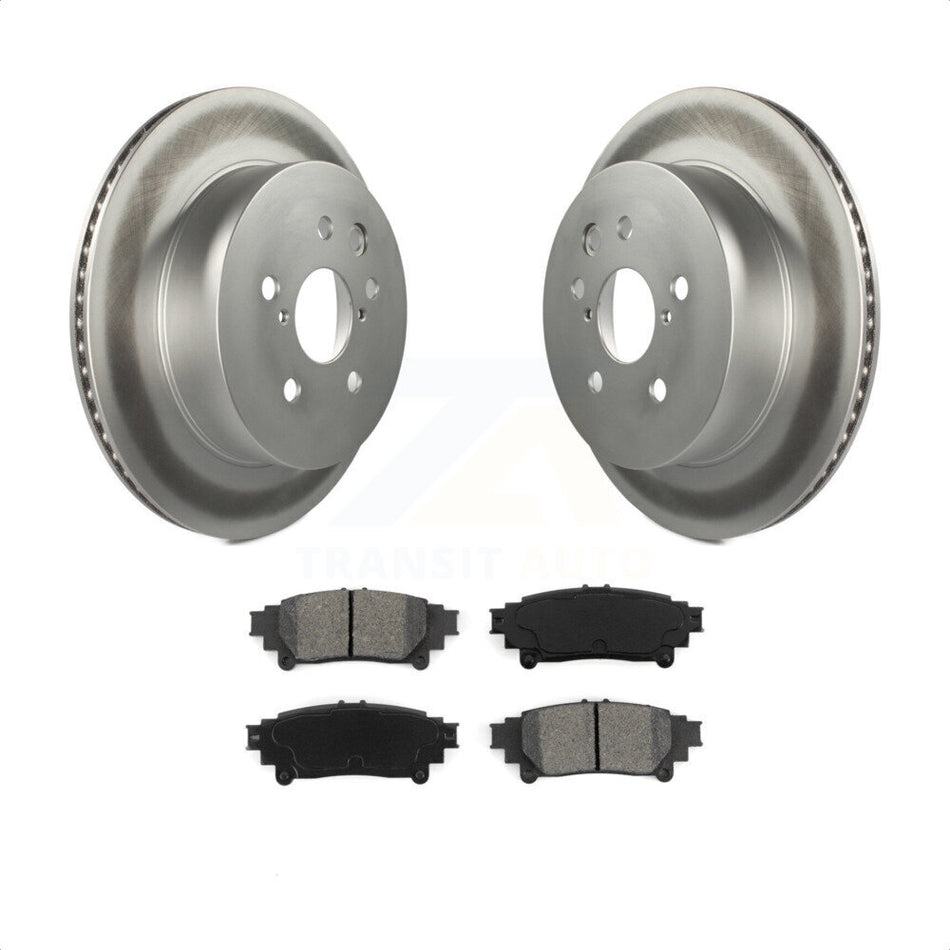 Rear Coated Disc Brake Rotors And Semi-Metallic Pads Kit For Lexus IS250 IS350 KGS-101388 by Transit Auto