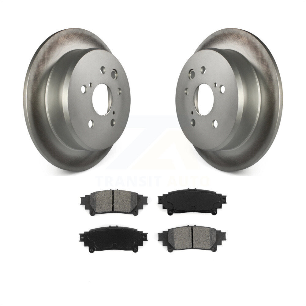 Rear Coated Disc Brake Rotors And Semi-Metallic Pads Kit For Lexus IS250 KGS-101390 by Transit Auto