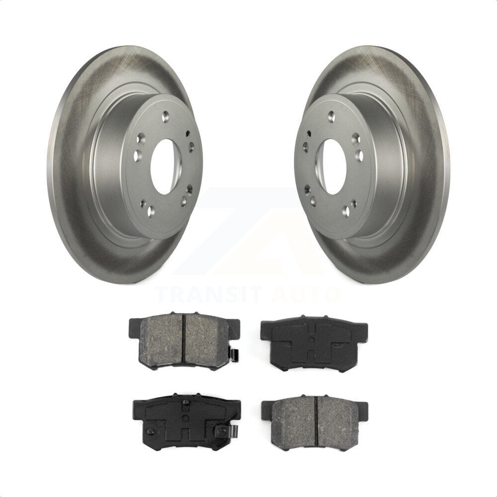 Rear Coated Disc Brake Rotors And Semi-Metallic Pads Kit For Honda Accord Acura ILX KGS-101403 by Transit Auto