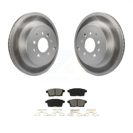 Rear Coated Disc Brake Rotors And Semi-Metallic Pads Kit For 2007-2015 Mazda CX-9 KGS-101404 by Transit Auto