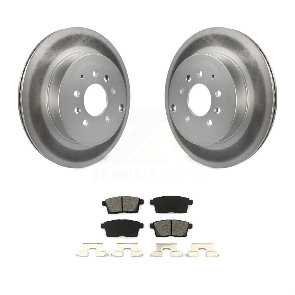 Rear Coated Disc Brake Rotors And Semi-Metallic Pads Kit For 2007-2015 Mazda CX-9 KGS-101404 by Transit Auto