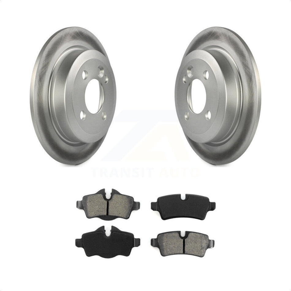 Rear Coated Disc Brake Rotors And Semi-Metallic Pads Kit For Mini Cooper KGS-101413 by Transit Auto