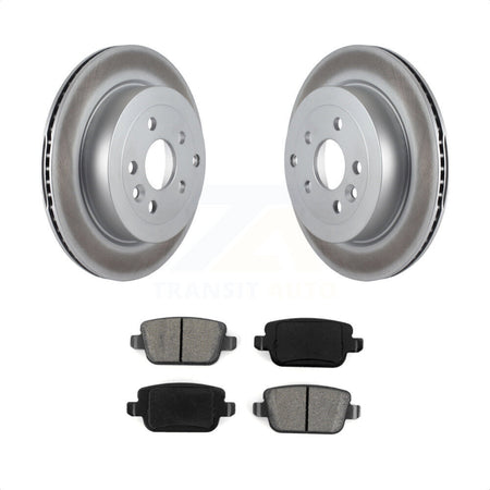 Rear Coated Disc Brake Rotors And Semi-Metallic Pads Kit For 2008-2011 Land Rover LR2 KGS-101423 by Transit Auto