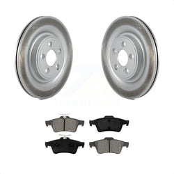 Rear Coated Disc Brake Rotors And Semi-Metallic Pads Kit For Jaguar XF XJ XK S-Type XJ8 Vanden Plas XKR XJR Super V8 KGS-101424