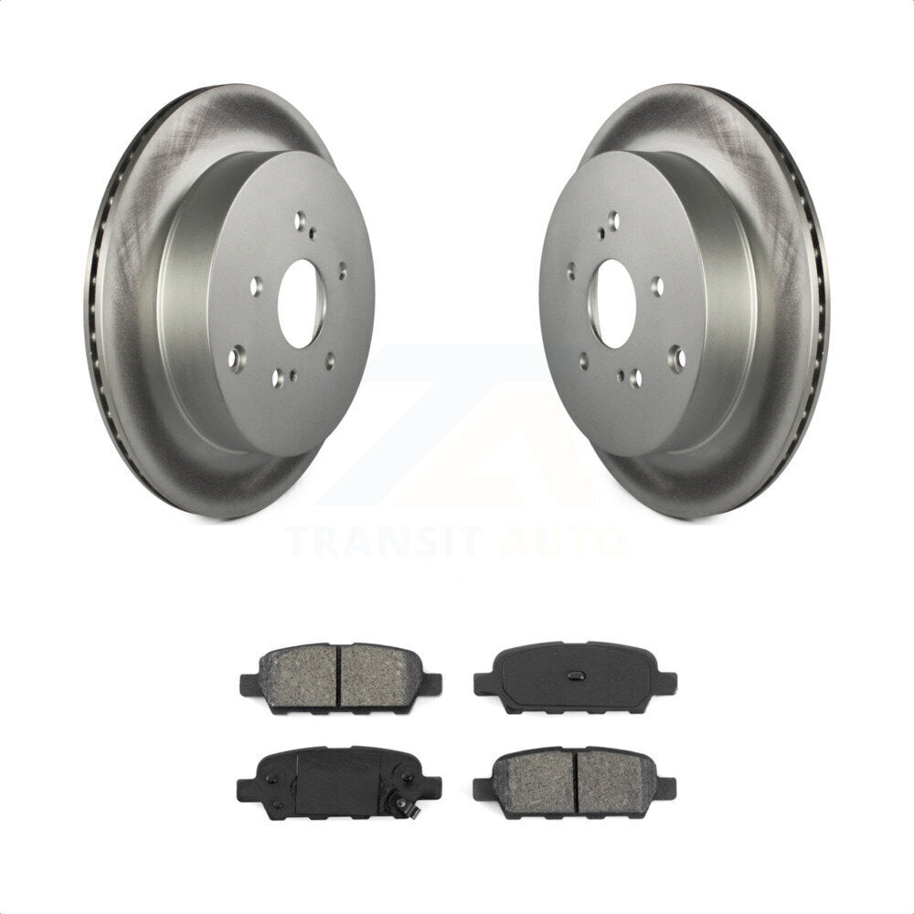 Rear Coated Disc Brake Rotors And Semi-Metallic Pads Kit For 2009-2013 Suzuki Grand Vitara KGS-101437 by Transit Auto