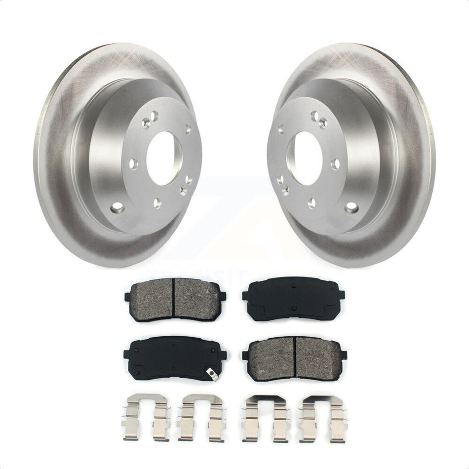 Rear Coated Disc Brake Rotors And Semi-Metallic Pads Kit For 2015-2019 Kia Sedona KGS-101446 by Transit Auto