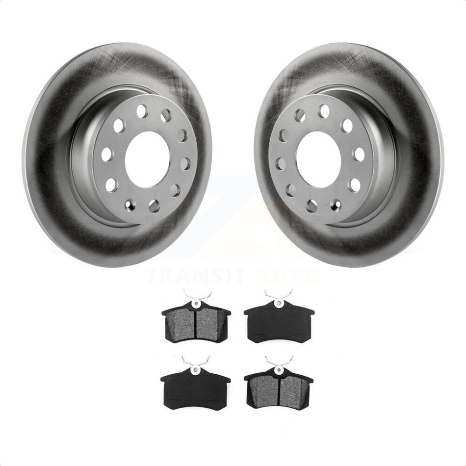 Rear Coated Disc Brake Rotors And Semi-Metallic Pads Kit For Volkswagen Beetle Golf With 272mm Diameter Rotor KGS-101451 by Transit Auto