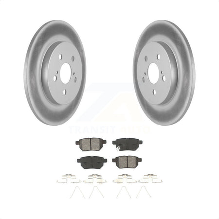 Rear Coated Disc Brake Rotors And Semi-Metallic Pads Kit For Lexus CT200h KGS-101461 by Transit Auto