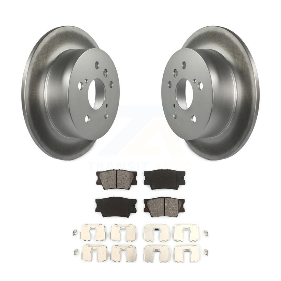 Rear Coated Disc Brake Rotors And Semi-Metallic Pads Kit For Toyota Camry Lexus ES350 Avalon ES300h KGS-101468 by Transit Auto