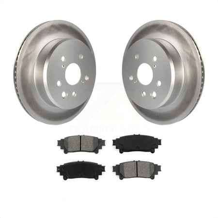 Rear Coated Disc Brake Rotors And Semi-Metallic Pads Kit For Lexus GS350 IS300 IS200t IS350 RC350 RC300 RC200t GS300 GS200t GS450h KGS-101471 by Transit Auto