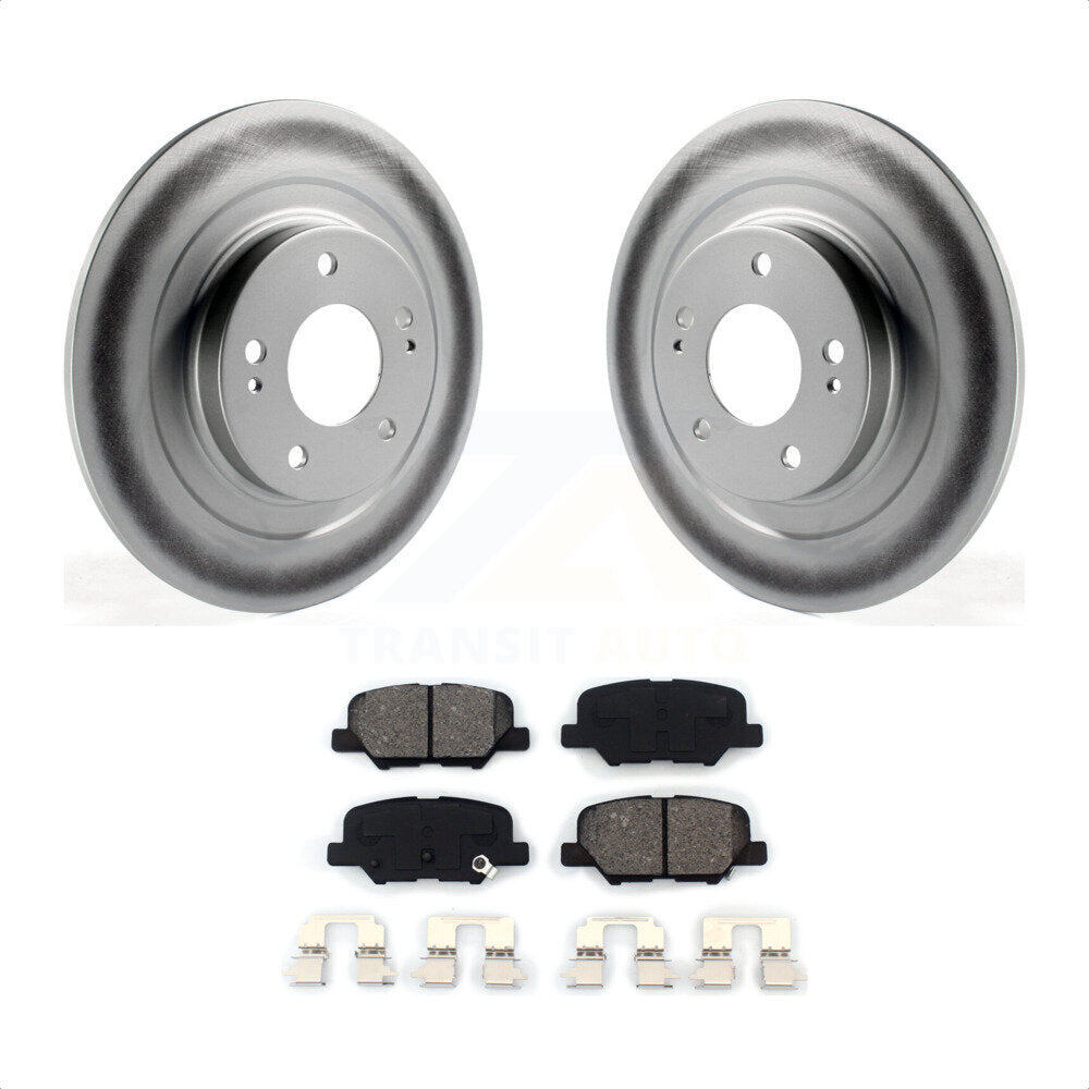 Rear Coated Disc Brake Rotors And Semi-Metallic Pads Kit For Mitsubishi Outlander Sport PHEV RVR KGS-101477 by Transit Auto