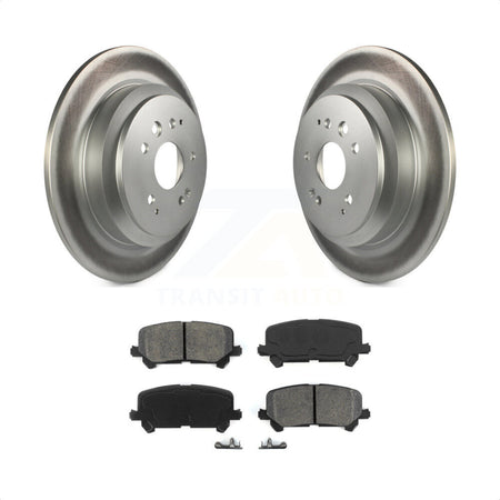 Rear Coated Disc Brake Rotors And Semi-Metallic Pads Kit For 2014-2016 Acura MDX KGS-101478 by Transit Auto