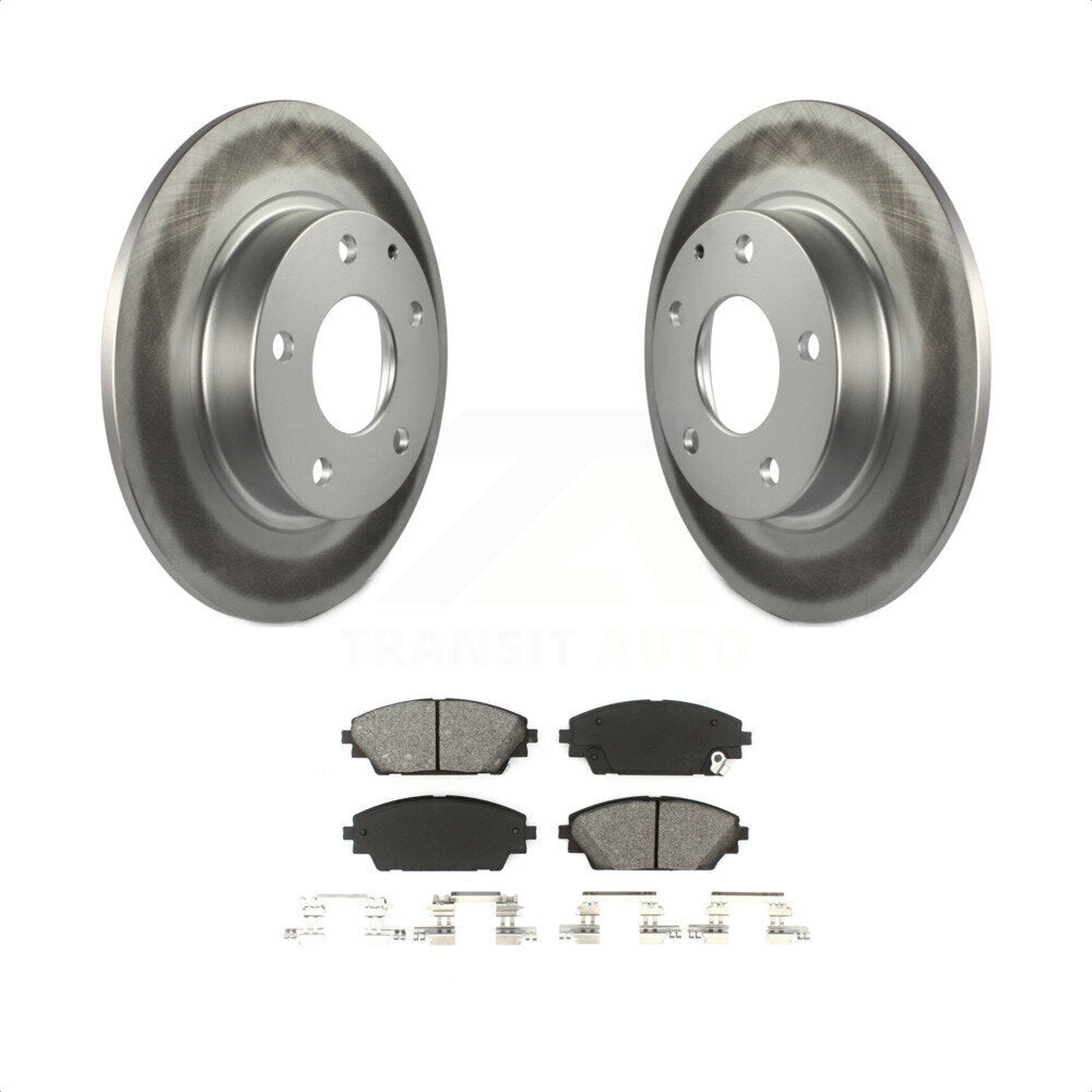 Rear Coated Disc Brake Rotors And Semi-Metallic Pads Kit For Mazda 3 Sport KGS-101483 by Transit Auto