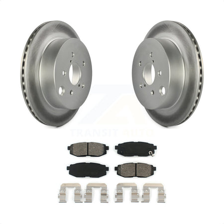 Rear Coated Disc Brake Rotors And Semi-Metallic Pads Kit For 2014-2018 Subaru Forester 2.0L KGS-101484 by Transit Auto