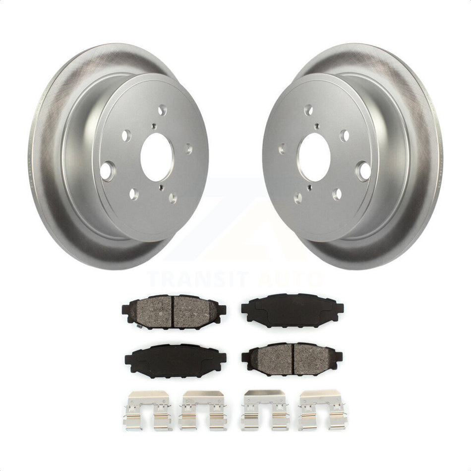 Rear Coated Disc Brake Rotors And Semi-Metallic Pads Kit For Subaru WRX KGS-101578 by Transit Auto