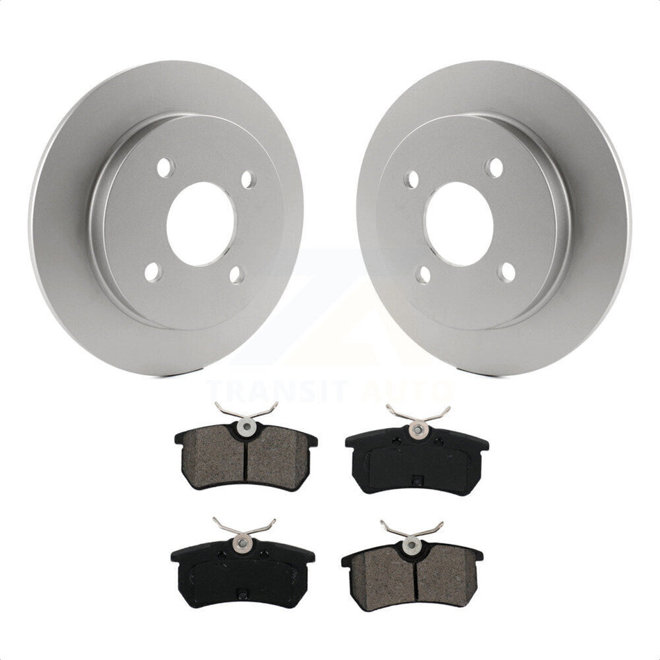 Rear Coated Disc Brake Rotors And Semi-Metallic Pads Kit For Ford Focus Fiesta KGS-101680 by Transit Auto