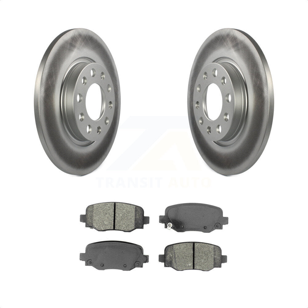 Rear Coated Disc Brake Rotors And Semi-Metallic Pads Kit For Jeep Cherokee Chrysler 200 KGS-101681 by Transit Auto