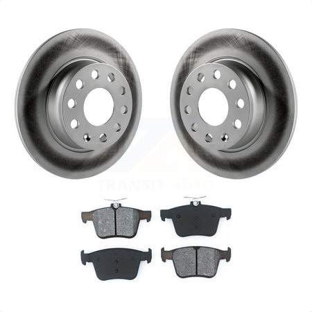 Rear Coated Disc Brake Rotors And Semi-Metallic Pads Kit For Audi A3 Quattro Volkswagen e-Golf Sportback e-tron KGS-101685 by Transit Auto