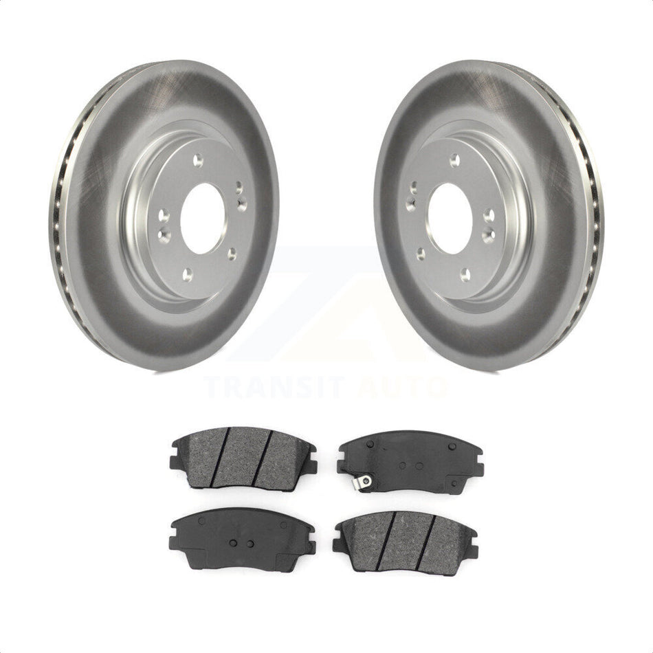 Front Coated Disc Brake Rotors And Semi-Metallic Pads Kit For Hyundai Elantra Tucson Kia Sportage KGS-101770 by Transit Auto