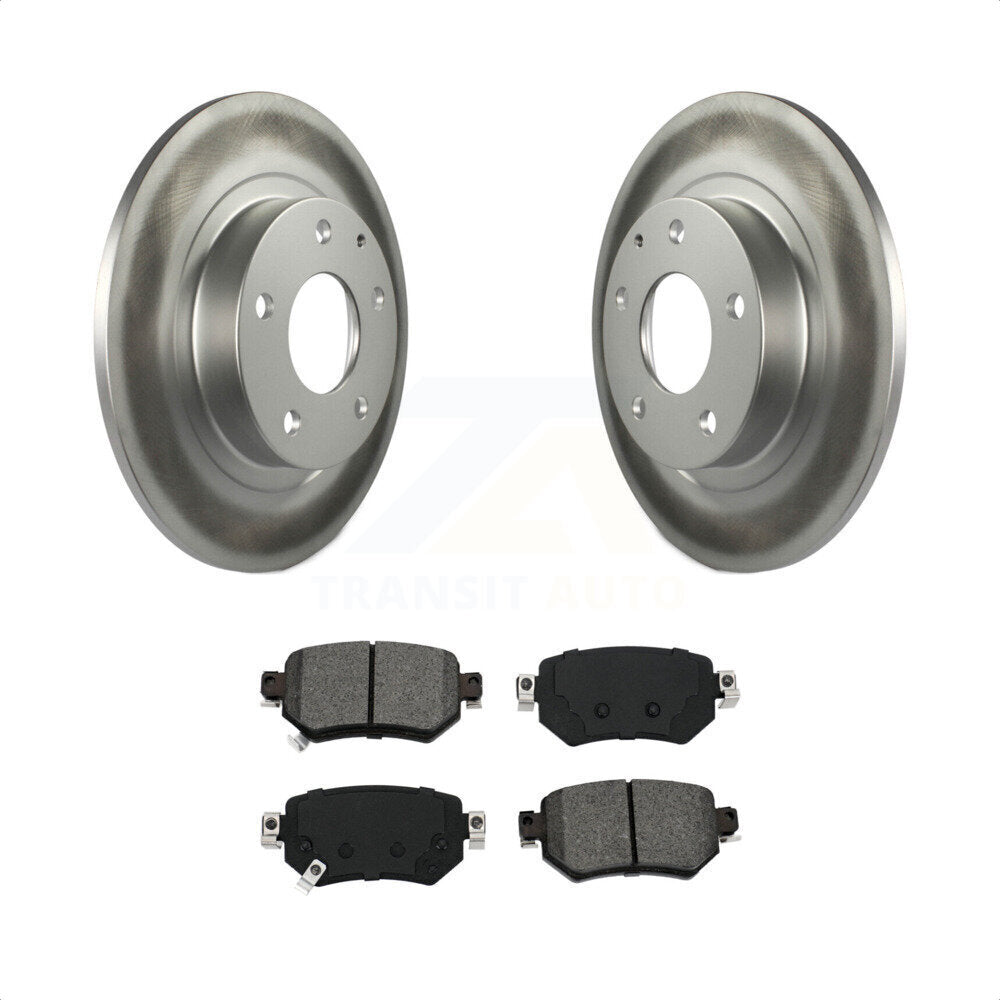 Rear Coated Disc Brake Rotors And Semi-Metallic Pads Kit For 2016-2021 Mazda 6 KGS-101771 by Transit Auto