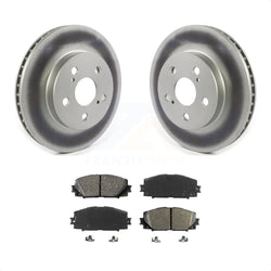 Front Coated Disc Brake Rotors And Semi-Metallic Pads Kit For Toyota Prius Corolla Prime AWD-e KGS-101804