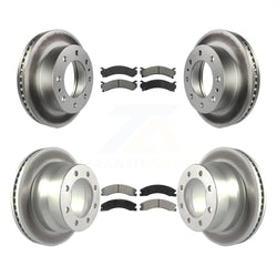 Front Rear Coated Disc Brake Rotors And Semi-Metallic Pads Kit For Chevrolet Express 4500 GMC Savana KGS-101811