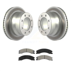 Rear Coated Disc Brake Rotors And Semi-Metallic Pads Kit For Chevrolet Express 3500 GMC Savana 4500 KGS-101858