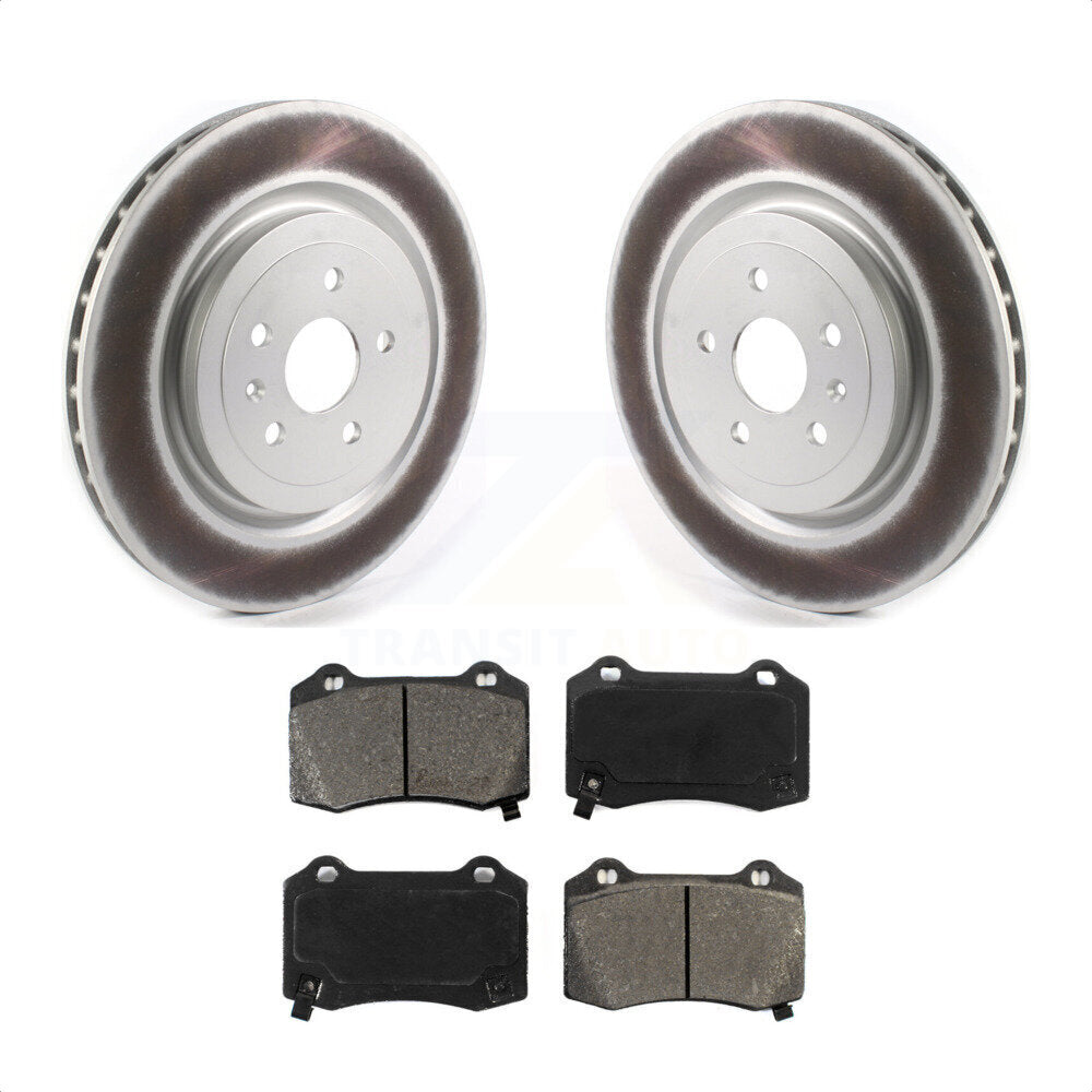 Rear Coated Disc Brake Rotors And Semi-Metallic Pads Kit For Chevrolet Camaro Cadillac CTS KGS-101860 by Transit Auto