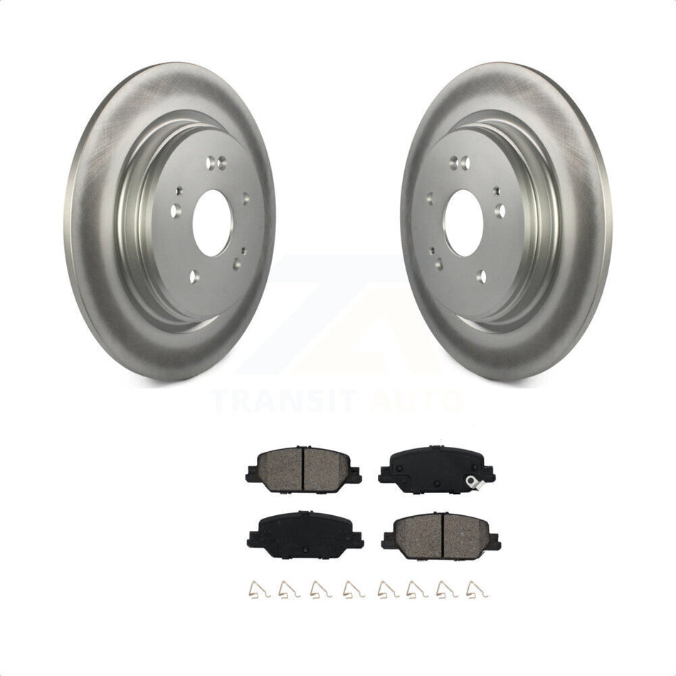 Rear Coated Disc Brake Rotors And Semi-Metallic Pads Kit For 2017-2022 Honda CR-V KGS-101878 by Transit Auto