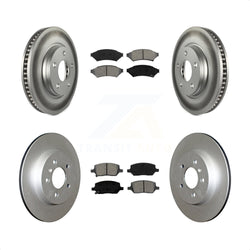 Front Rear Coated Disc Brake Rotors And Semi-Metallic Pads Kit For 2005-2005 Chevrolet Uplander Buick Terraza Saturn Relay FWD KGS-101885
