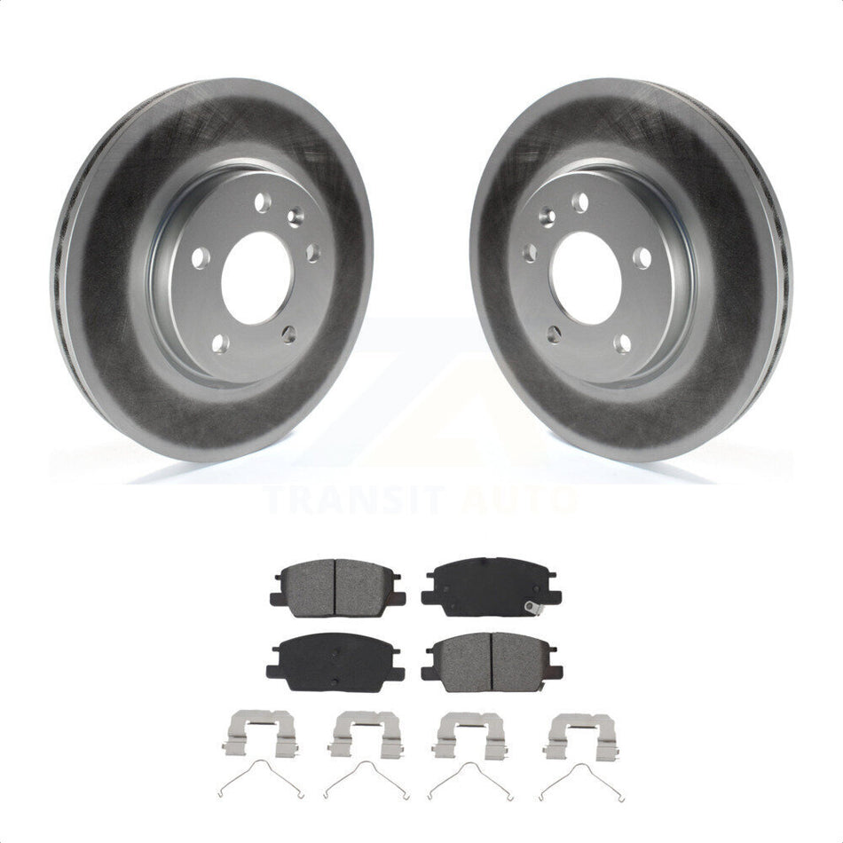 Front Coated Disc Brake Rotors And Semi-Metallic Pads Kit For Chevrolet Equinox Malibu GMC Terrain Buick LaCrosse Regal Sportback TourX KGS-101907 by Transit Auto