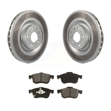 Front Coated Disc Brake Rotors And Semi-Metallic Pads Kit For 2014-2020 Fiat 500L KGS-101911 by Transit Auto