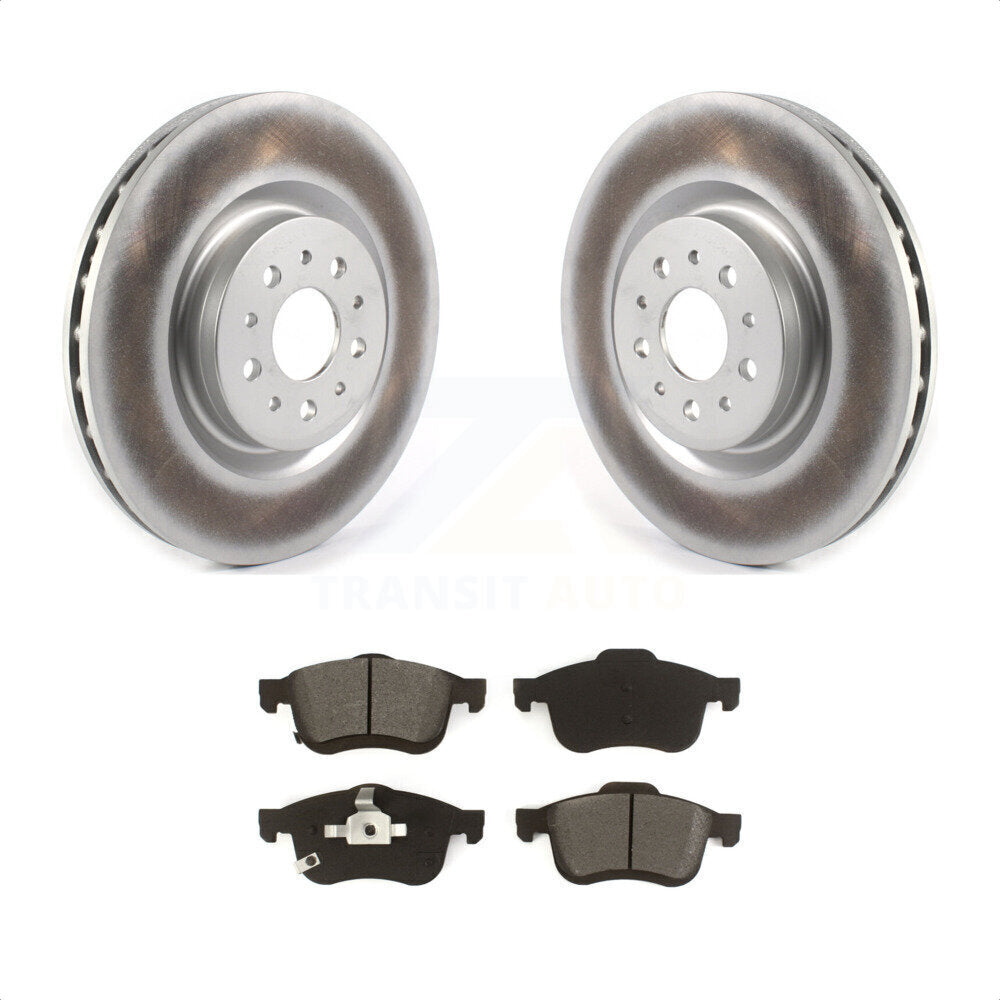 Front Coated Disc Brake Rotors And Semi-Metallic Pads Kit For 2015-2019 Ram ProMaster City KGS-101912 by Transit Auto