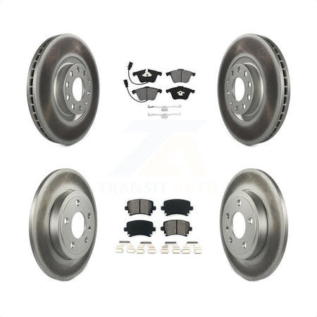 Front Rear Coated Disc Brake Rotors And Semi-Metallic Pads Kit For Audi A4 Quattro KGS-101952 by Transit Auto
