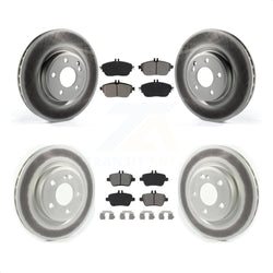 Front Rear Coated Disc Brake Rotors And Semi-Metallic Pads Kit For Mercedes-Benz GLA250 CLA250 INFINITI QX30 KGS-101981