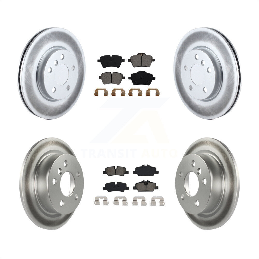 Front Rear Coated Disc Brake Rotors And Semi-Metallic Pads Kit For Mini Cooper KGS-101984 by Transit Auto