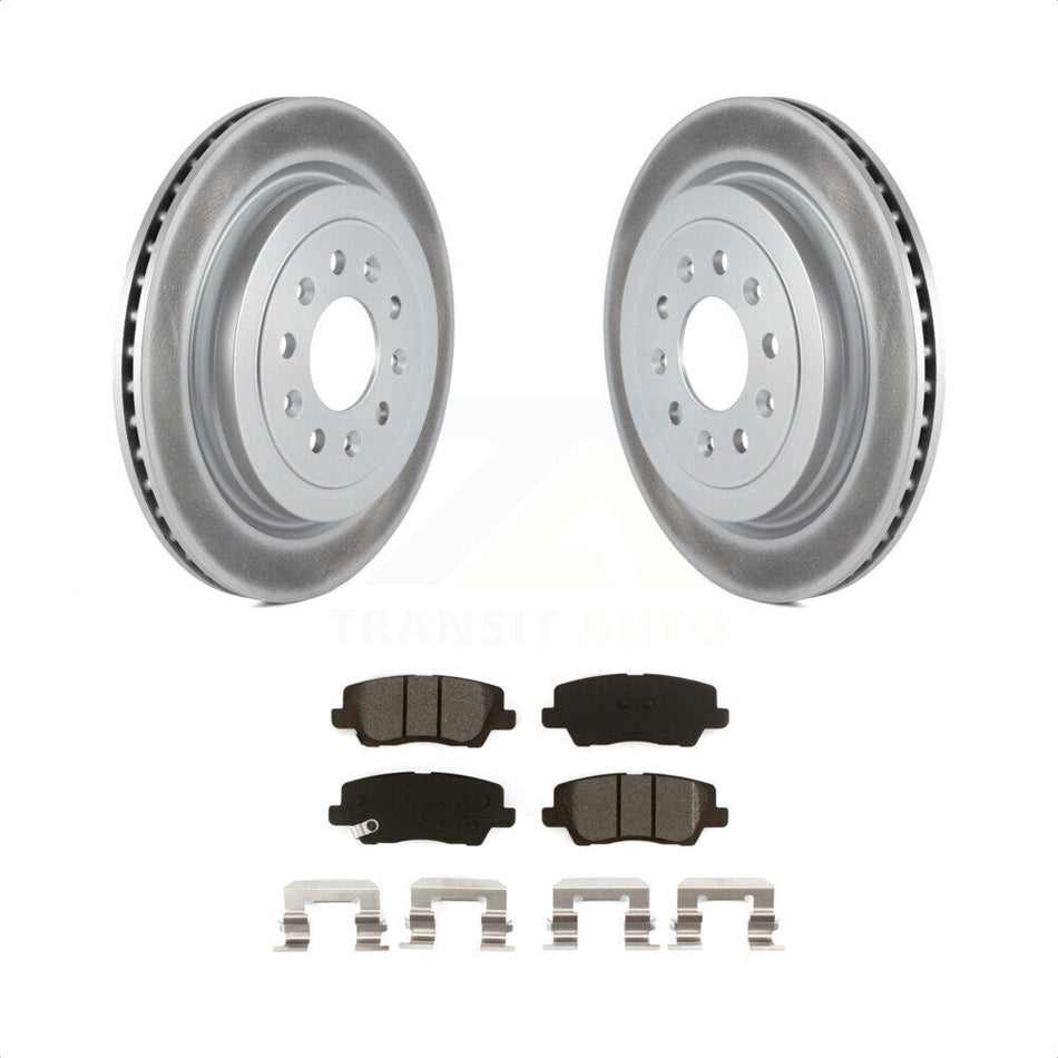 Rear Coated Disc Brake Rotors And Semi-Metallic Pads Kit For Cadillac ATS KGS-102006 by Transit Auto