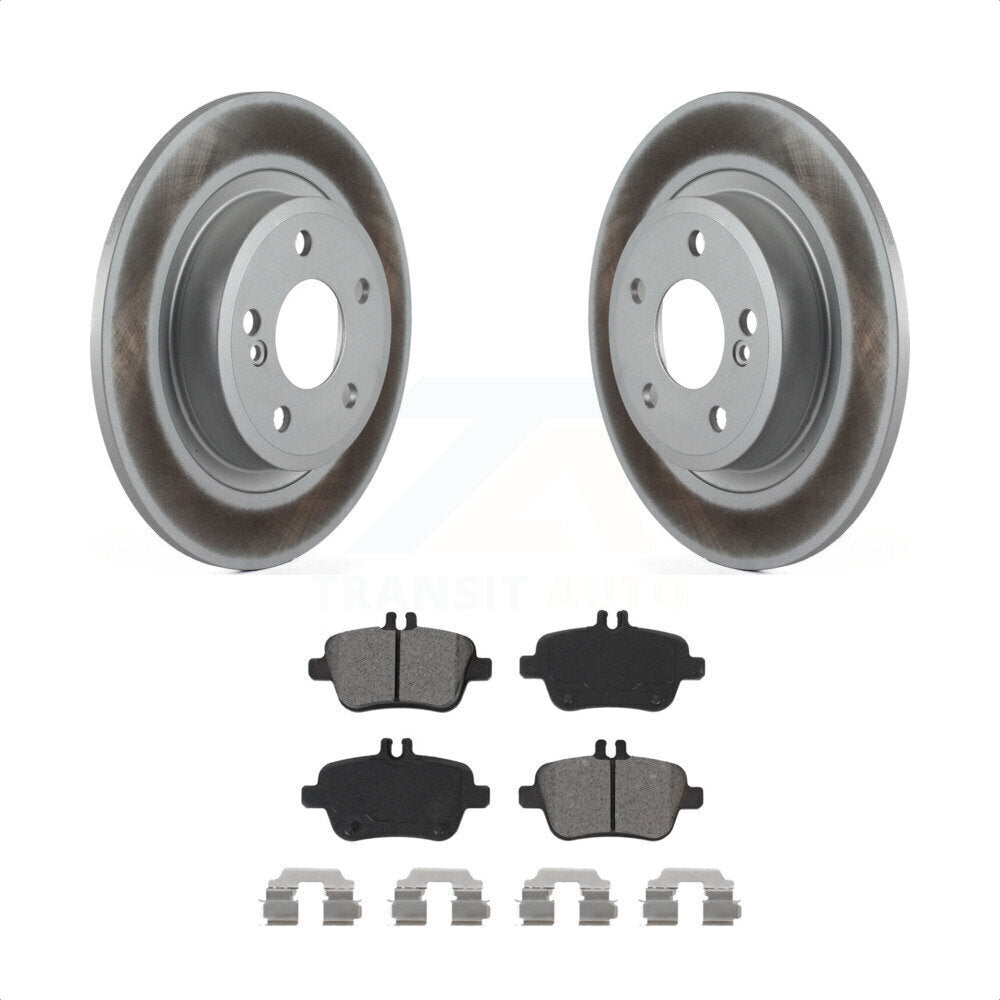 Rear Coated Disc Brake Rotors And Semi-Metallic Pads Kit For Mercedes-Benz GLA250 CLA250 INFINITI QX30 B Electric Drive B250e KGS-102021 by Transit Auto