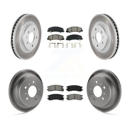 Front Rear Coated Disc Brake Rotors And Semi-Metallic Pads Kit For Chevrolet Impala Monte Carlo KGS-102044 by Transit Auto