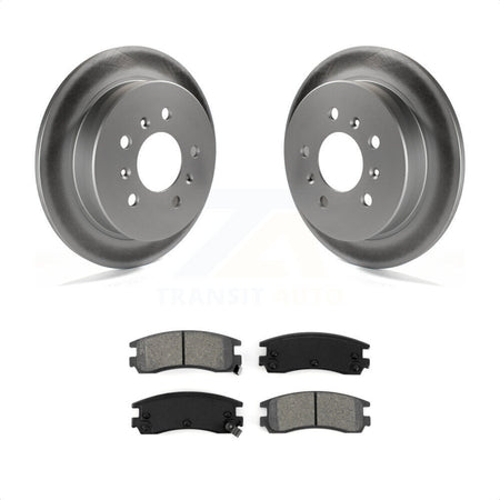 Rear Coat Disc Brake Rotor Semi-Metallic Pad Kit For Chevrolet Impala Buick Pontiac Century Grand Am Monte Carlo Oldsmobile Prix Venture Alero Regal Intrigue LaCrosse Montana KGS-102048 by Transit Auto