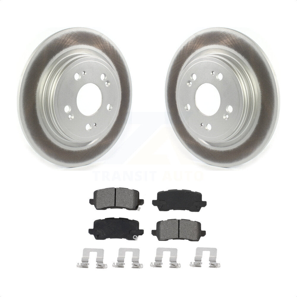 Rear Coated Disc Brake Rotors And Semi-Metallic Pads Kit For 2014-2020 Acura RLX KGS-102094 by Transit Auto