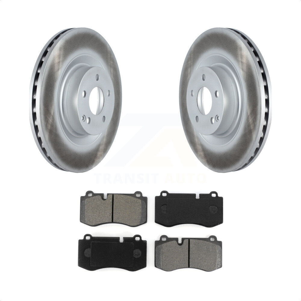 Front Coated Disc Brake Rotors And Semi-Metallic Pads Kit For Mercedes-Benz S550 SL550 CL550 S600 S400 S350 CL600 S450 KGS-102134 by Transit Auto