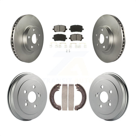 Front Rear Coated Disc Brake Rotors Semi-Metallic Pads And Drum Kit For Toyota Corolla KGS-102191 by Transit Auto