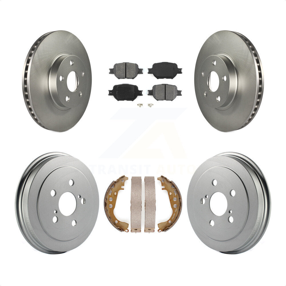 Front Rear Coated Disc Brake Rotors Semi-Metallic Pads And Drum Kit For Toyota Celica KGS-102219 by Transit Auto