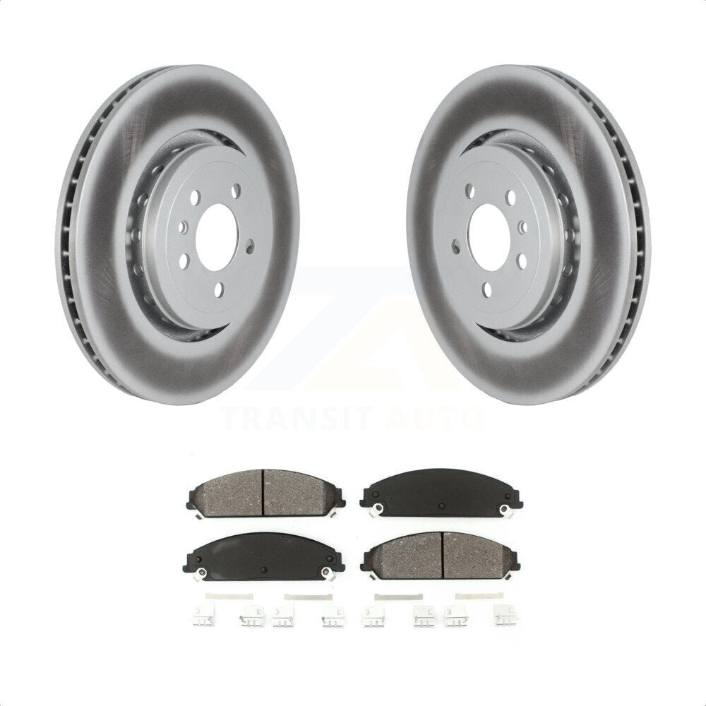 Front Coated Disc Brake Rotors And Semi-Metallic Pads Kit For Dodge Charger With 355mm Diameter Rotor KGS-102247 by Transit Auto