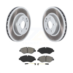 Front Coated Disc Brake Rotors And Semi-Metallic Pads Kit For 2016-2020 Mercedes-Benz Metris KGS-102249