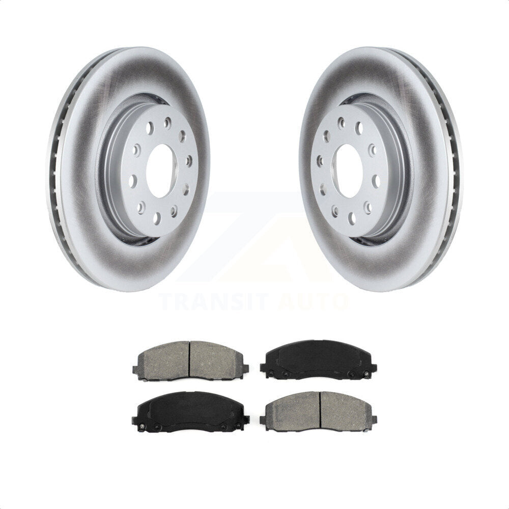 Front Coated Disc Brake Rotors And Semi-Metallic Pads Kit For Jeep Wrangler Gladiator KGS-102257 by Transit Auto